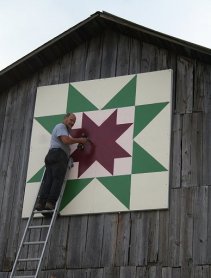 North Star Quilt Block Quaker Farm Alcona County Quilt Trail Project