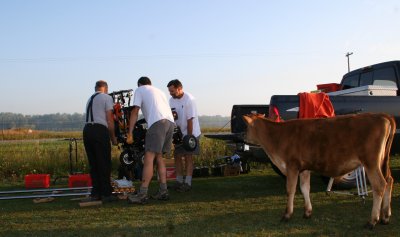 Animal Planet film crew at Quaker Farm